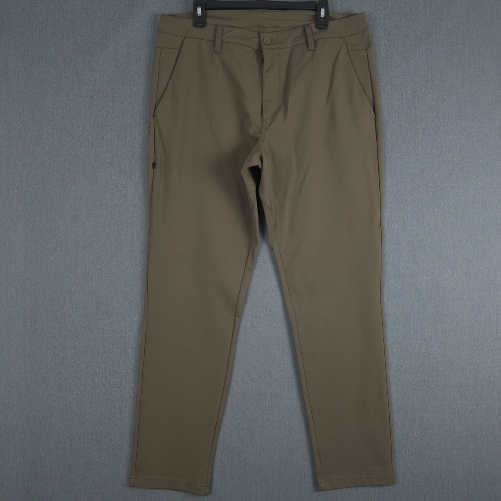 BYLT Everyday Pant 2.0 Mens‎ 38 (Fits 35x31) Green Slim Fit Performance Stretch